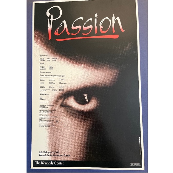 Passion Kennedy Ceter DC 2002 Broadway Poster 22" x 14" Shipped unframed